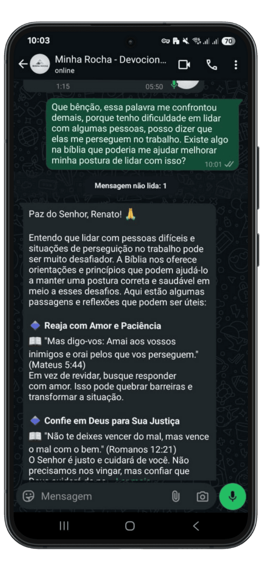 Mensagens do Minha Rocha