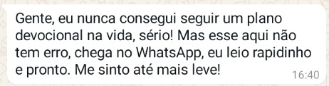 Depoimento de Carla no WhatsApp